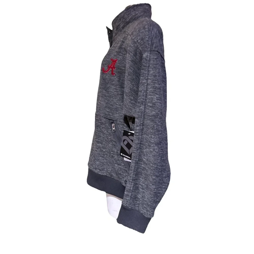 NEW Alabama Crimson Tide 1/2 Snap Fleece Pullover Jacket Women's Colosseum M - Picture 7 of 11